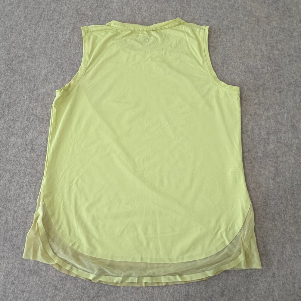 Athleta Neon Yellow Mesh Layered Athletic Tank Top Women’s Small - Picture 7 of 8